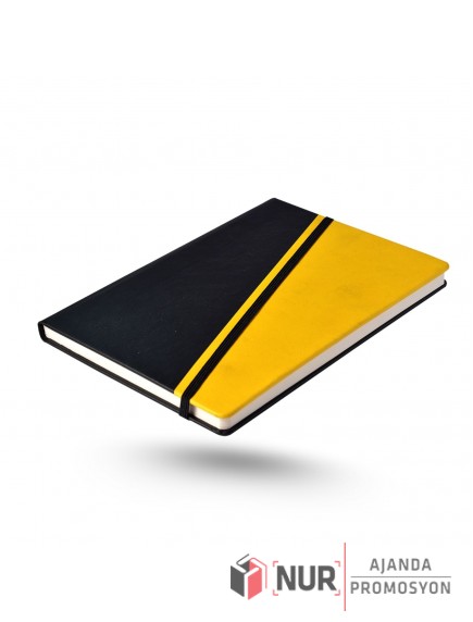 Sert Kapaklı Lastikli Tarihsiz Defter Ajanda